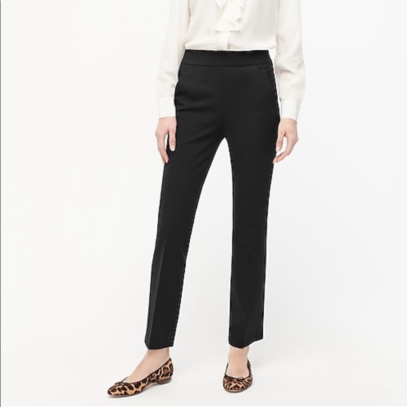 J.Crew Remi pant in bi-stretch cotton; black 8 - Picture 1 of 7